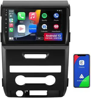 litillbuly Car Radio Stereo [2G+32G ] for Ford F150 F-150 2009 2010 2011 2012, 9 inch Touch Screen Android 13 Head Unit with CarPlay/Android Auto SWC GPS WiFi