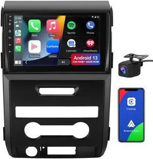 litillbuly Android Car Radio Stereo [2G+64G] for Ford F150 F-150 2009 2010 2011 2012, 9 inch Touch Screen Head Unit  with CarPlay/Android Auto SWC GPS WiFi Backup Camera