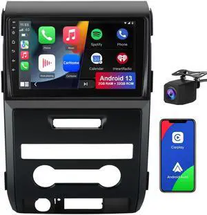 litillbuly Car Radio Stereo [2G+32G ] for Ford F150 F-150 2009 2010 2011 2012, 9 inch Touch Screen Android 13 Head Unit with CarPlay/Android Auto SWC GPS WiFi Backup Camera