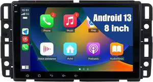 litillbuly Android 13 [2G+64G] Car Radio for GMC Sierra Yukon Chevrolet Buick Chevy Silverado,8 Inch Touch Screen Stereo with GPS WiFi SWC Wireless Apple CarPlay Android Auto