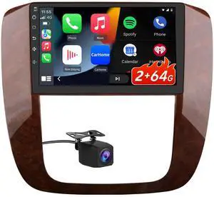 litillbuly Android 13 [2GB+64GB] Car Radio Compatible for GMC Yukon Chevrolet Tahoe/Suburban 2007-2013, 9 Inch Wireless CarPlay Android Auto with GPS/SWC/Reverse Camera