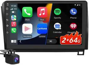 litillbuly Car Stereo Android 13 for Toyota Tundra 2007-2013 Sequoia 2008-2018 10.1 Inch Touch Screen 2+64GB Car Radio Wireless CarPlay GPS Navigation WiFi BT Mirror Link SWC with Reverse Camera