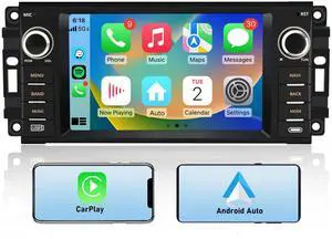 litillbuly Andriod 13 Car Radio Stereo for Jeep Wrangler/Unlimited /Chrysler Sebring / Dodge Grand Caravan Built in Carplay&Android Auto SWC BT AM/FM 2G+64G