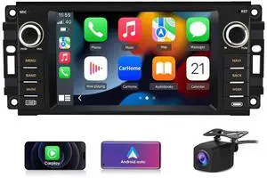 litillbuly Andriod 13 Car Radio Stereo for Jeep Wrangler/Unlimited /Chrysler Sebring / Dodge Grand Caravan Built in Carplay&Android Auto SWC BT AM/FM Reverse Camera 2G+64G