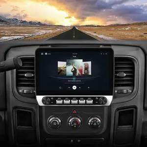 litillbuly Car Stereo for Dodge RAM 1500 2500 3500 2013-2018 (Only fit Manual AC) with Wireless CarPlay and Android Auto,9'' Android 13 Touchscreen Bluetooth Car Radio,2G+64G,with Keys and Knobs
