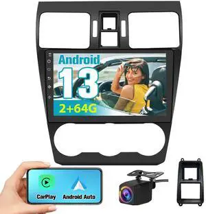 litillbuly Car Stereo for Subaru Forester WRX STI Impreza 2013-2015,Android 13 Radio with Wireless CarPlay & Android Auto,Bluetooth,Backup Camera,2+64G