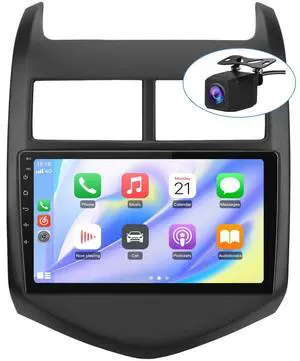 litillbuly Car Stereo for Chevy Aveo Sonic 2011-2015, Android 13 9 inch Touch Screen Car Radio with Wireless CarPlay Android Auto Bluetooth WiFi GPS FM RDS SWC Backup Camera [2GB+32GB]