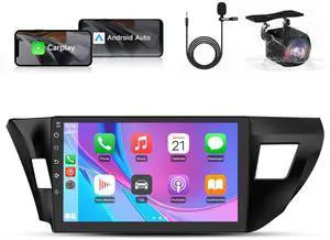 litillbuly Android 13 Car Radio for Toyota Corolla 2014-2016,2G+32G 10.1 inch Touch Screen Car Stereo with Carplay/Android Auto WiFi GPS Bluetooth Steering Wheel Control Backup Camera