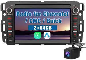 litillbuly Car Stereo Radio for Chevrolet Chevy Silverado Tahoe GMC Sierra Yukon, Android 13 with CarPlay Android Auto Bluetooth GPS Touch Screen Head Unit, 7 Inch IPS Screen 2GB + 64G Backup Camera