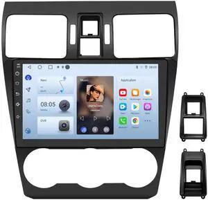 litillbuly 2G+32G Car Radio Stereo Android 13 for Subaru Forester WRX Impreza 2013 2014 2015, 9 inch Touch Screen Head Unit with Carplay/Android Auto GPS WiFi Bluetooth FM AM DSP Steel Wheel Control