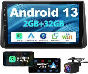 litillbuly Car Radio for Dodge Grand Caravan 2008-2020 Chrysler Town & Country 2011-2016 Grand Voyager 2013-2016 with Wireless CarPlay Android Auto, 2+32G 9inch Touchscreen Bluetooth FM GPS WiFi