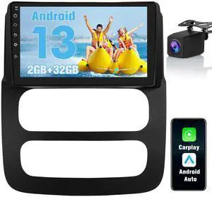 litillbuly 2G+32G Android 13 Car Radio Stereo for Dodge RAM 2002-2005 9 inch Touch Screen Head Unit Radio with Wireless CarPlay Android Auto GPS WIFI Bluetooth Backup Camera