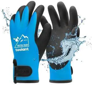 toolant Heavy Duty Winter Glove, Latex Fully Soaked, 100% Waterproof Gloves, Thermal Insulated Winter Dipped Gloves springtok