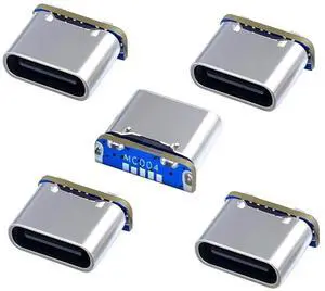 5 Pack USB C DIY Connector,Mini USB 5Pin to USB C Female Socket Port Repair Replacement Solder Adapter Standard Pinout 5 Pack USB C DIY Connector,Mini USB 5Pin to USB C Female Socket Port Repair Replacement Solder Adapter Standard Pinout