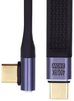 USB C USB4 40Gbps 240W 100W 8K Flat Slim FPC Data Cable Low Profile Angled for Laptop Phone 13cm USB C USB4 40Gbps 240W 100W 8K Flat Slim FPC Data Cable Low Profile Angled for Laptop Phone 13cm