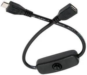 Micro USB Power Switch Extension Cable Micro USB Male to Female with On/Off Power Switch Button DC 5V Power Extension Cable