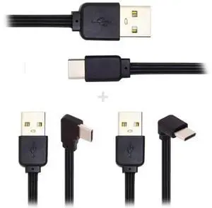 3 Pack USB-C Cable Set, USB 2.0 Type A Male to USB C Male, 4 Wires, 5V 2A, 13cm 3 Pack USB-C Cable Set, USB 2.0 Type A Male to USB C Male, 4 Wires, 5V 2A, 13cm