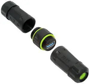 USB 3.0 Waterproof Coupler,IP68 USB 3.0 Type-A 5Gbps Female to Female Data/Power Outdoor Cable Extension Waterproof Adapter