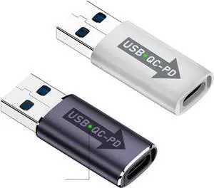 USB 3.0 QC Power to PD USB C Device 5Gbps Data Power Adapter for Laptop Tablet Phone 2Pcs/Set USB 3.0 QC Power to PD USB C Device 5Gbps Data Power Adapter for Laptop Tablet Phone 2Pcs/Set