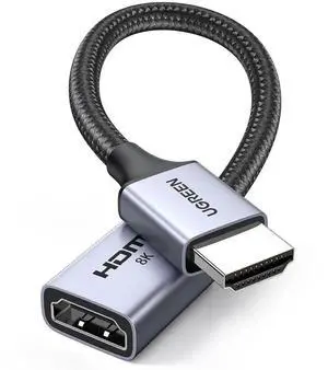 UGREEN HDMI Extender 8K HDMI Extension Cable 0.5FT Male to Female Adapter Cord 8K@60Hz 4K@240Hz 2.1 High-Speed 48Gbps, Compatible with PS5/Nintendo Switch/Xbox Series X/Roku Stick/Blu-ray Laptop PC TV