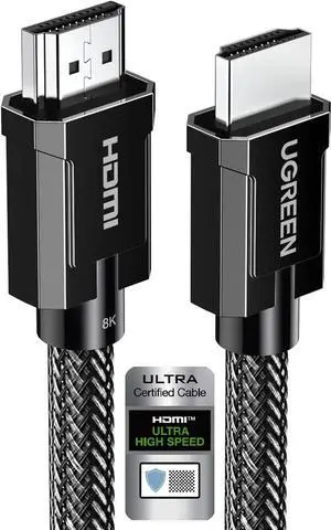 UGREEN 8K HDMI 2.1 Cable Certified 6.6FT, 10K Ultra High Speed HDMI Cord 4K 240Hz 48Gbps HDCP 2.2&2.3 eARC HDR Dolby Compatible for PS5 Xbox Series X/Switch 2/Roku TV/Laptop/Monitor/Mac mini M4 Pro UGREEN 8K HDMI 2.1 Cable Certified 6.6FT, 10K Ultra High Speed HDMI Cord 4K 240Hz 48Gbps HDCP 2.2&2.3 eARC HDR Dolby Compatible for PS5 Xbox Series X/Switch 2/Roku TV/Laptop/Monitor/Mac mini M4 Pro