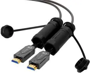 DTECH Fiber Optic HDMI 2.1 Cable, 8K Fiber Optic HDMI Cable Waterproof Metal Armored HDMI Cord 32 ft 8K@60Hz 4K@120Hz 48Gbps Ultra High Speed eARC HDR HDCP Compatible with TV Soundbar PS5 PS4 Monitor