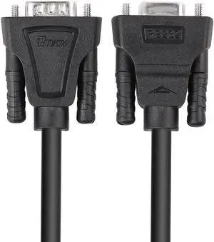 DTech 5ft RS232 Serial Cable Extension Male to Female 9 Pin Straight Through
