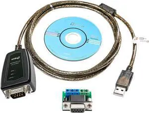 DTECH USB to RS485 Adapter RS422 Serial Port Cable with CP2102 Chip Terminal Board LED Lights Ferrite Core for Windows 11 10 8 7 XP Mac (5 Feet)