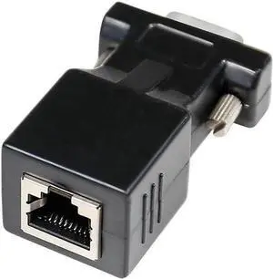DTECH RS232 DB9 to RJ45 Serial Adapter DB-9 Female/Male to RJ-45 Female Ethernet Converter (2 Pack)