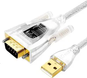 DTECH USB to Serial Adapter Features FTDI Chip DB9 9 Pin RS232 to USB Cable FT231 Chipset Compatible with Windows 11 10 8 7 XP Mac OS Linux RS-232 Data Lights Detect