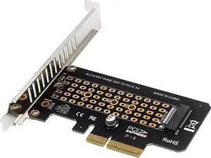 PH41 PCIe3.0 X4 to M.2 NVME MKey Adapter Card 32gbps Compatible with M.2 NVMe 2230-2280 SSD X4 X8 X16 Slot (Half Height)