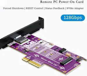 P560RPO PCIe 5.0 X16 to M.2 NVMe SSD Adapter Card 128GBps Full-Speed Expansion Board with Aluminum Alloy Heatsink, 10000MB/s Transfer, Stable Signal, Wide Compatibility