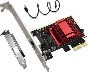 2.5G PCIe Network Card Adapter Giga-bit LAN Controller RTL8125B with 6FT CAT8 Ethernet Cable