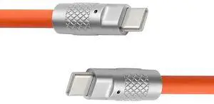 USB C to C Cable,USB 2.0 Type C Male to USB C Male Ultra Soft 120W Power Fast Charge Data Transfer Extension Cable 2.0M with Charging Indicator