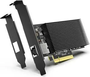 10G PCI-E Network Card Single RJ45 Port, 10G NIC with Inte X540-T1 Conrtoller, VIMIN 10Gb Base-T Ethernet Network Card Compatible with PCI Express X8, X16, Support Windows/Windows Server/Linux/VMware