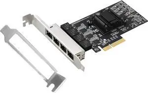 Dual-Port PCIe X4 Gigabit Network Card 1000M PCI Express Ethernet Adapter with Intel 82576 Two Ports LAN NIC Card for Support PXE SR-IOV for Windows/Windows Server/Linux/Freebsd/DOS with Low Profile