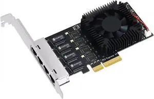 10Gtek 100M/1000M/2.5G NIC Network Card, Quad RJ-45 Port, with Realtek RTL8125BG Controller, Support Windows/Windows Server/Linux/Ubuntu/Centos/Vmware