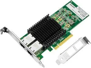10Gb PCI-E NIC Network Card for Intel X550-T2, Dual RJ45 Port, with Intel Intel X550 Controller, 10G PCI Express LAN Adapter Support Windows Server/Linux/VMware