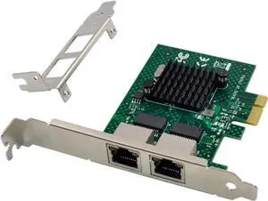 Dual-Port PCIe Gigabit Ethernet Server Adapter with NetXtreme BCM5720-2P Chipset PCI Express 1000M Network LAN Card for Windows Sever Linux Ubuntu VMware