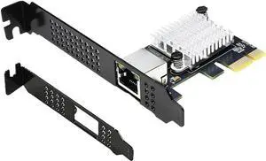 PCIe 4.0 X1 to RJ45 10G Ethernet Network Card RTL8127 Chip High-Speed LAN Adapter with Multi-Speed Compatible with Windows/Linux Desktop, Server, and Gaming PC