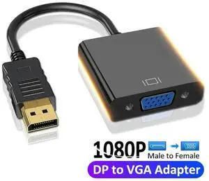 DisplayPort DP to VGA Adapter Cable Display Port For Projector DTV TV HDVD Laptop DP Male to VGA Female Converter Adapter Cable