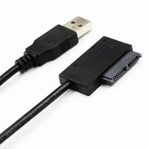 Steady Style Converter Cable for Laptop CD/DVD ROM Slimline Drive HDD CADDY, USB 2.0 To Mini Sata II 7+6 13Pin Adapter Steady Style Converter Cable for Laptop CD/DVD ROM Slimline Drive HDD CADDY, USB 2.0 To Mini Sata II 7+6 13Pin Adapter