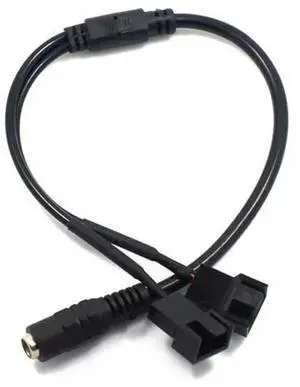12V power adapter one - to - two fan patch cord, computer chassis fan line, DC5521 to 4Pin line 12V power adapter one - to - two fan patch cord, computer chassis fan line, DC5521 to 4Pin line