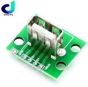 Vertical USB female with PCB board USB2.0 female has been welded data cable to USB female A Vertical USB female with PCB board USB2.0 female has been welded data cable to USB female A