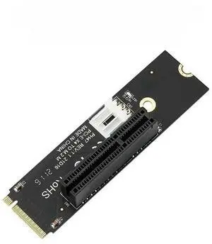 PCI-E 4X Riser Card with LED Indicator, M.2 to PCIe X4 Adapter, SATA Power Riser for Bitcoin Miner Mining, NGFF M Key