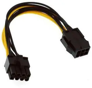 PCI Express 8-pin powered GPU Video Card PCI-e 6-pin Male to 8-pin Female Converter, 20cm PCIe 6pin to 8pin Adapter PCI Express 8-pin powered GPU Video Card PCI-e 6-pin Male to 8-pin Female Converter, 20cm PCIe 6pin to 8pin Adapter