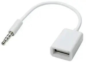 3.5mm 2.0 Audio AUX Jack Male To USB Type A Female 15cm OTG Converter Adapter Cable Wire Auto Car Accessories Cord Line