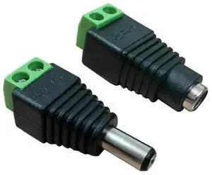 10 Pairs(20pcs) DC Male Female Led Connector Solderless CCTV Accessories for Led Power Supply Adapter and Strip