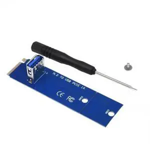 USB 3.0 to M.2 Card Adapter, M2 M Key to USB3.0, PCIe PCI-E Riser Card for Miner Mining