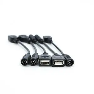 DC Female 5.5x2.1 To USB 2.0 Female Cables 5521 Power Jack Conector 5.5x2.1 Adapter 5V Charing Cord Converter L1 DC Female 5.5x2.1 To USB 2.0 Female Cables 5521 Power Jack Conector 5.5x2.1 Adapter 5V Charing Cord Converter L1